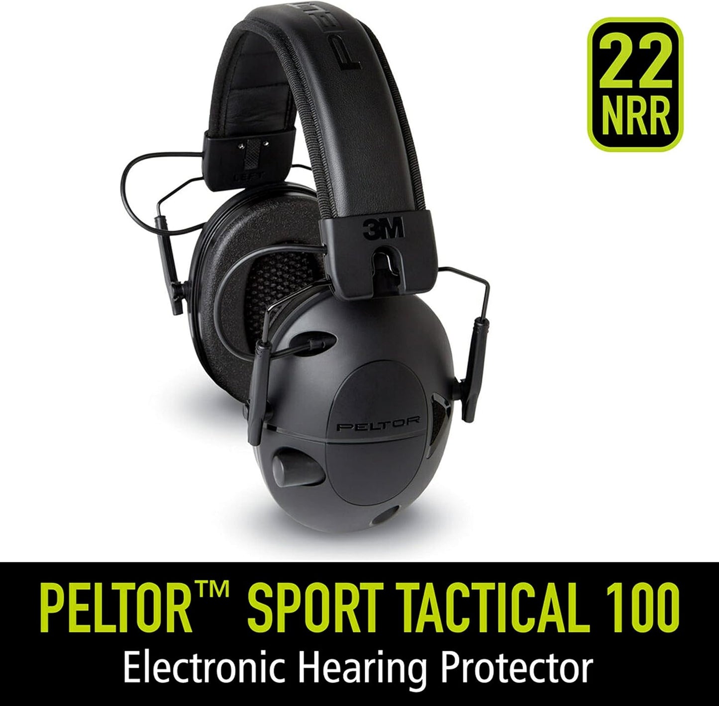 Sport Tactical 100 Electronic Hearing Protector, Ear Protection, NRR 22 Db, Ideal for the Range, Shooting and Hunting, TAC100-OTH